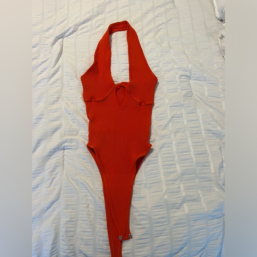 Orange bodysuit